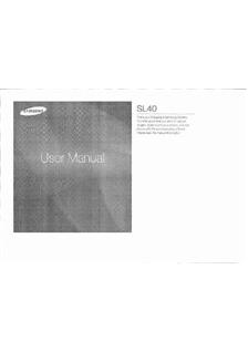 Samsung SL 40 manual. Camera Instructions.
